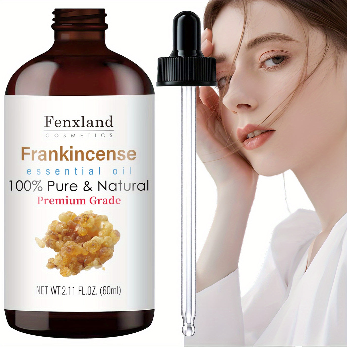 Frankincense Essential Oil - 100% Pure & Natural - Facial Care - Moisturizes Skin - 2.11fl Oz (2.03oz)