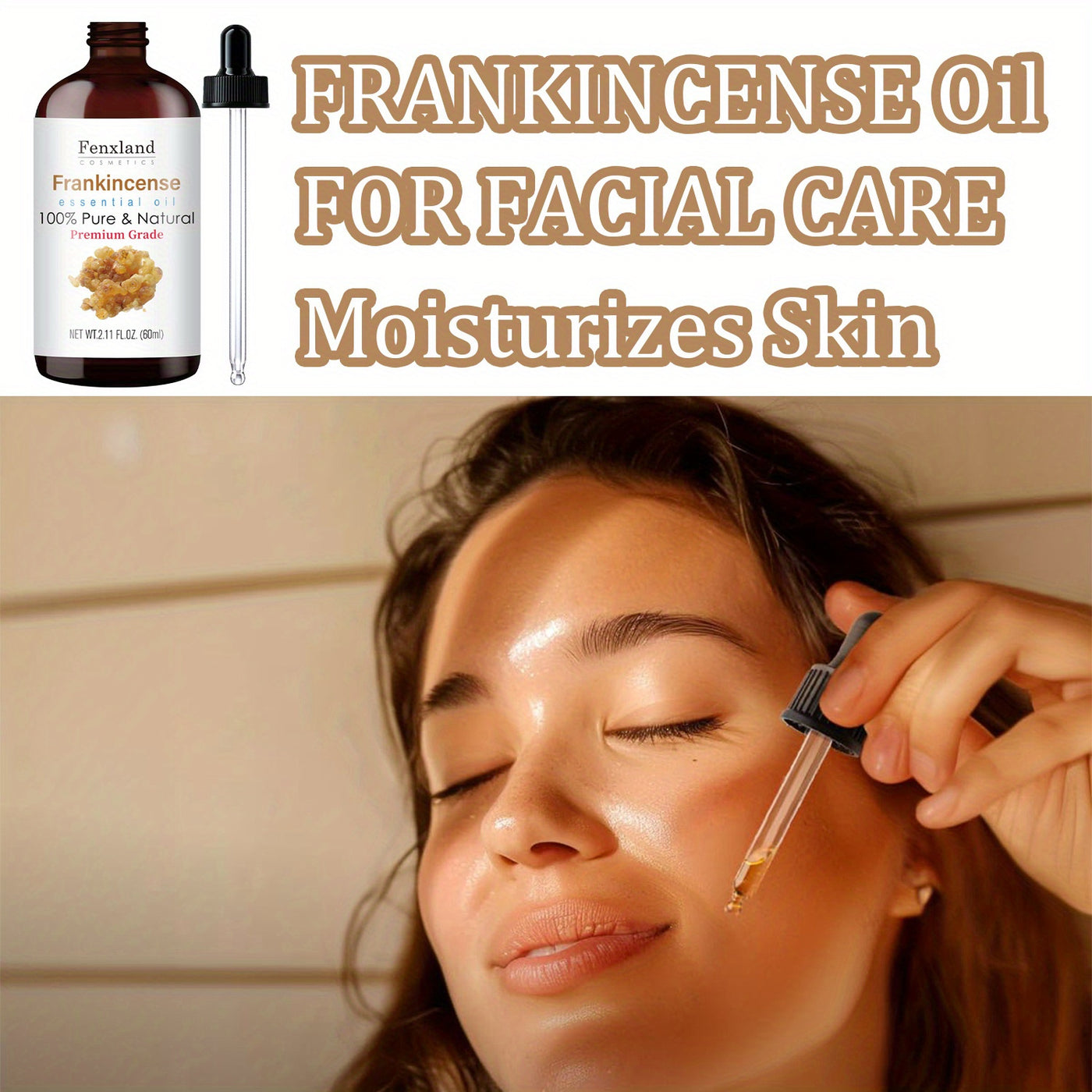 Frankincense Essential Oil - 100% Pure & Natural - Facial Care - Moisturizes Skin - 2.11fl Oz (2.03oz)