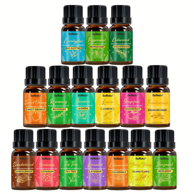 12 Flavors Essential Oils for - Long-Lasting Fragrance, High-Quality Liquid Oils for Diffusers, Humidifiers, Candles & Soap Making - Lavender, Mint, Frankincense, Sweet Orange, Eucalyptus - Rich Aroma, Local Warehouse, Repeat