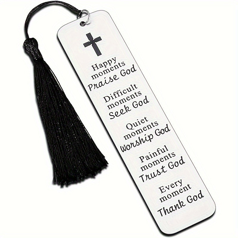 1pc Inspirational Bible Verse Bookmark - Christian Religious Gifts for Women Men - Perfect Baptism Gift, Friend Gift, and Spiritual Inspiration