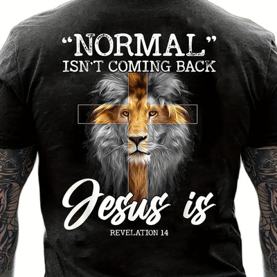 'Until I Said Amen' God Jesus Print T Shirt, Tees For Men, Casual Short Sleeve Tshirt For Summer Spring Fall, Tops As Gifts