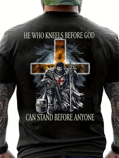 'Until I Said Amen' God Jesus Print T Shirt, Tees For Men, Casual Short Sleeve Tshirt For Summer Spring Fall, Tops As Gifts