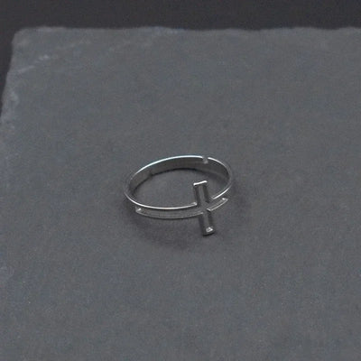 Jesus Cross Rings for Men Women Stainless Steel Adjustable Finger Rings Christian Religious Jewelry Gifts Wholesale
