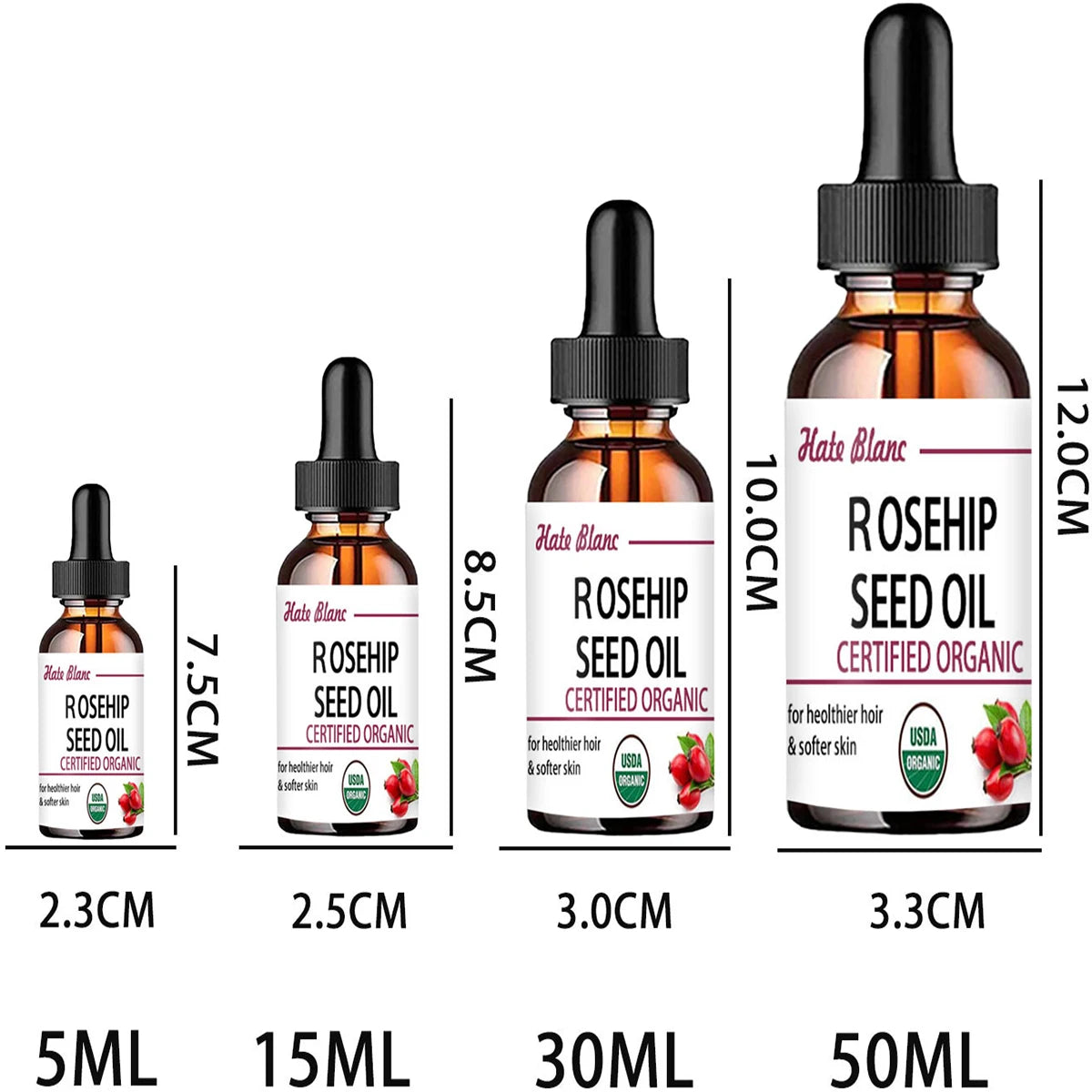 Pure Essential Oils Rosehip Oil Moisturizing Brighten Skin Color Essential Oil Anti-Dry Anti-Aging Face Essential