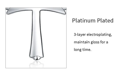 42MM 925 Sterling Silver Exquisite Cross Earrings For Fashion Women Glamor Party Jewelry Gifts Hip Hop Punk Earrings