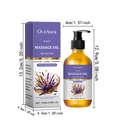 Lavender Relaxing Massage Oil Moisturizing Body Skin Smoothing Soft Stress Relief Muscle Sore Help Sleep Gua Sha Fragrance Oil