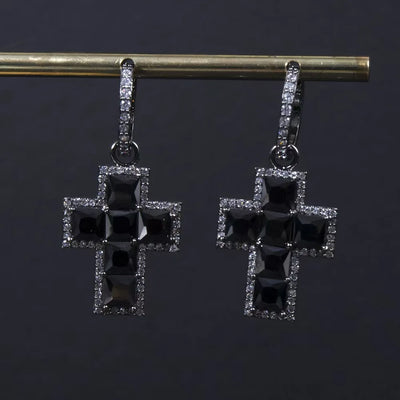Women's Earrings Designer Detachable Double Wear Circular Women's Cross Earrings