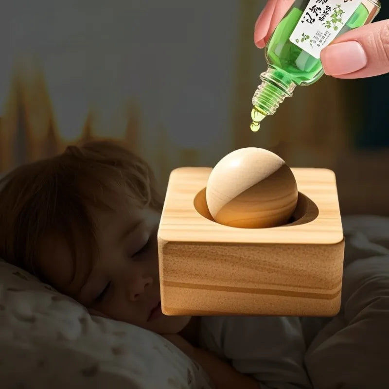 Solid Wood Spherical Essential Oil for Fragrance Enhancement Home Bedroom Aromatherapy Eliminate Room Odor with Home decoration