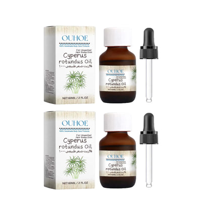 Pure Cyperus Rotundus Oil for Hair Removal Reducing Armpit Legs Arms Body Hair Inhibitor Smooth Body Skin Hair Removal Oil