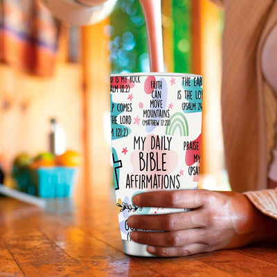 1pc, Christian Gifts For Women, Stainless Steel Tumbler Cup 20oz, Christian Faith Bible Verse Religious Gifts, Holiday Present, Party Present, Birthday Present