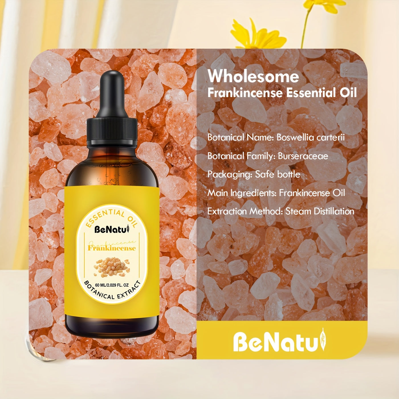Frankincense Essential Oil 4.06oz - Long-lasting Woody Aroma, Suitable For Diffusers, Humidifiers And | Large Bottle, Suitable For Home And Hotel Fragrances | Warm Resin Scent, Perfect For Meditation Or DIY Candle Making
