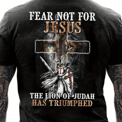 'Until I Said Amen' God Jesus Print T Shirt, Tees For Men, Casual Short Sleeve Tshirt For Summer Spring Fall, Tops As Gifts