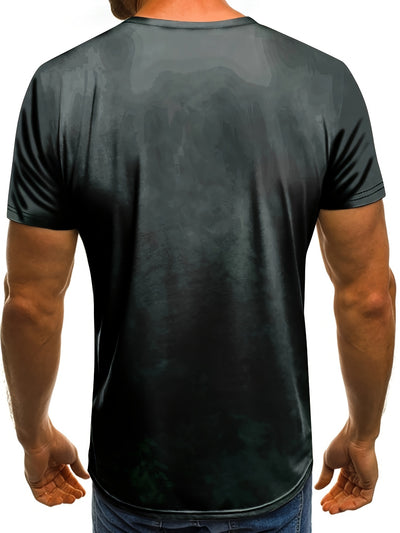 Men's Cross Print Active T-Shirt - Comfortable and Stylish Tee for Gym, Running, and Daily Wear