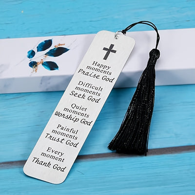 1pc Inspirational Bible Verse Bookmark - Christian Religious Gifts for Women Men - Perfect Baptism Gift, Friend Gift, and Spiritual Inspiration