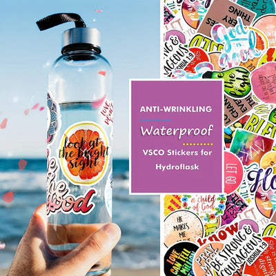 200ps Jesus Christian Vinyl Stickers - Waterproof Decorative Stickers for Water Bottle, Computer, Notebook, Luggage, Phone, Laptop, Bike, Skateboard and More