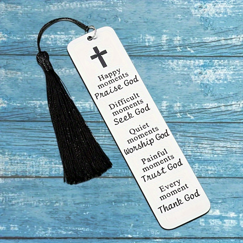 1pc Inspirational Bible Verse Bookmark - Christian Religious Gifts for Women Men - Perfect Baptism Gift, Friend Gift, and Spiritual Inspiration