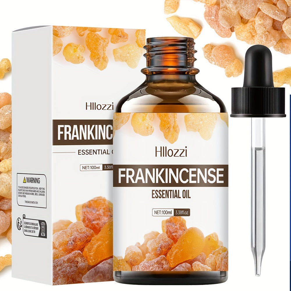 Hllozzi Frankincense Essential Oil, Alcohol-Free, Moisturizing & Hydrating Facial & Body Skincare, All Skin Types, Unisex Adult, Massage Serum