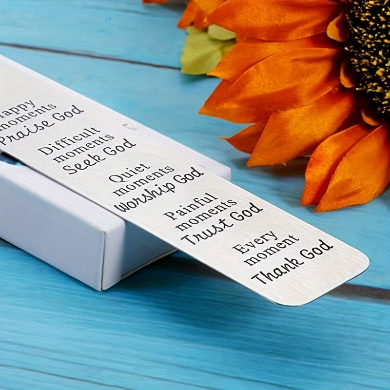 1pc Inspirational Bible Verse Bookmark - Christian Religious Gifts for Women Men - Perfect Baptism Gift, Friend Gift, and Spiritual Inspiration