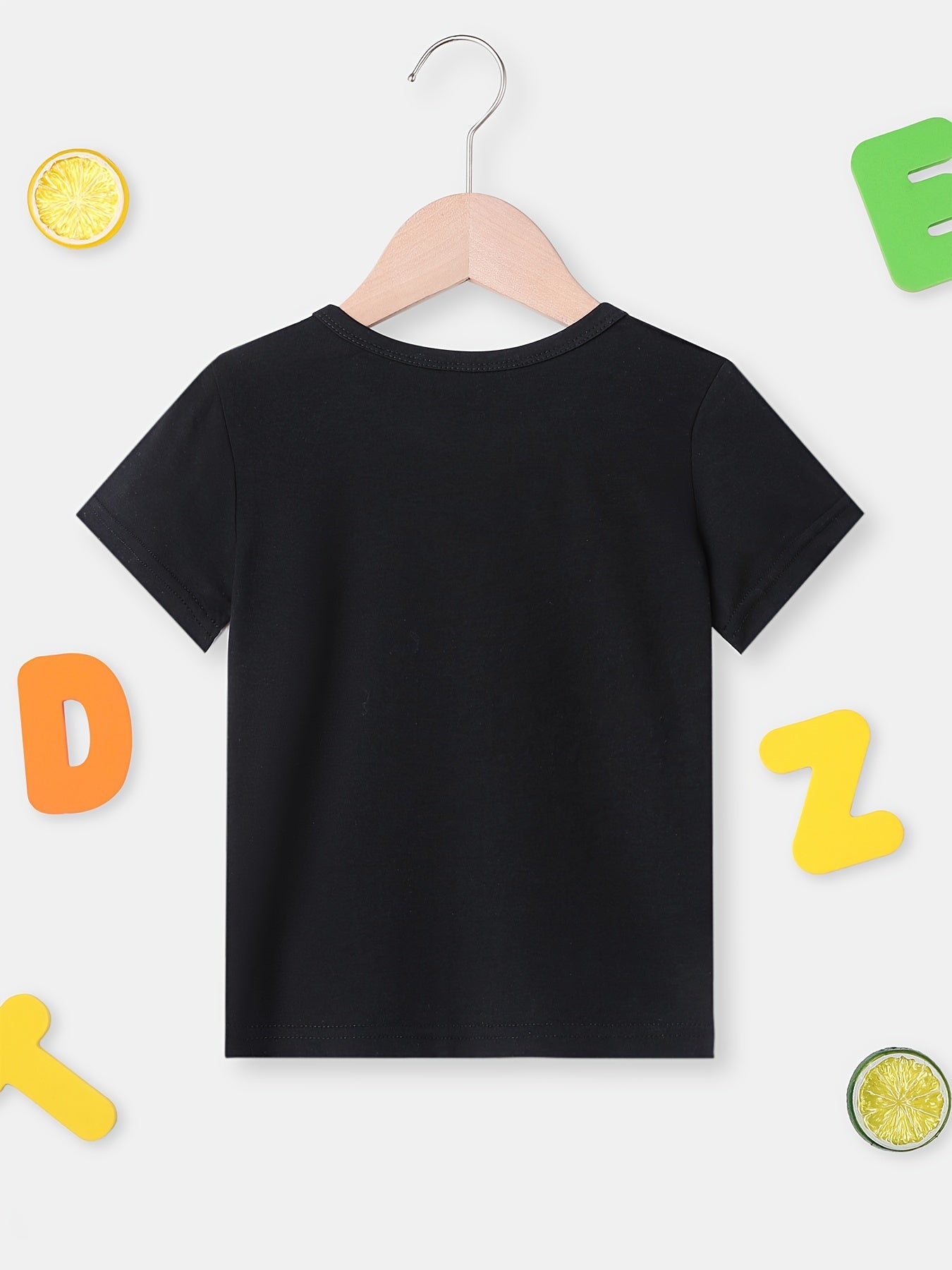 Boys Cartoon T-shirt, JESUS LOVES ME Print Kids Short Sleeve Casual Top Kids Summer Clothes