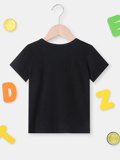 Boys Cartoon T-shirt, JESUS LOVES ME Print Kids Short Sleeve Casual Top Kids Summer Clothes
