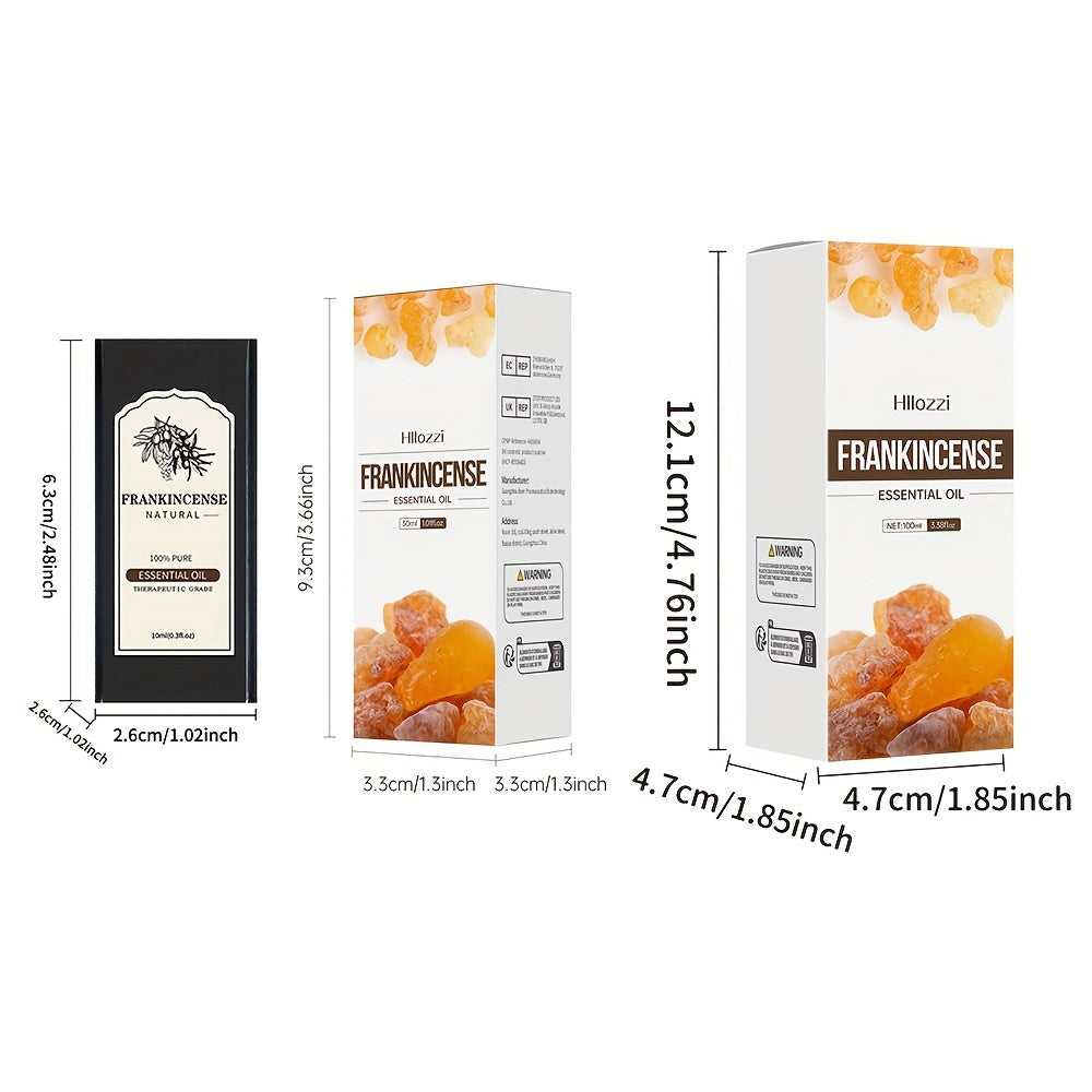 Hllozzi Frankincense Essential Oil, Alcohol-Free, Moisturizing & Hydrating Facial & Body Skincare, All Skin Types, Unisex Adult, Massage Serum
