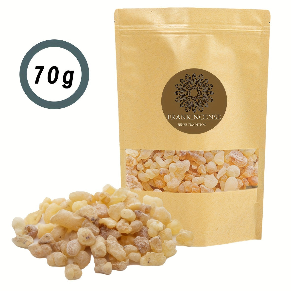 [15g Natural Frankincense Resin Incense] Pure Frankincense Resin, 15/35/70g - Hand-Selected Natural Incense for DIY Church Purification & Home Decor, Perfect for Christmas & Eid Al-Fitr, for Autumn